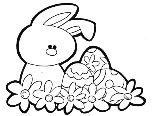 Easter bunny coloring page