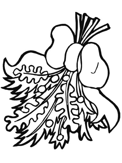 Christmas mistletoe coloring page