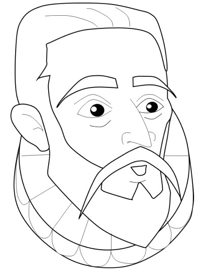 Miguel de Cervantes coloring page