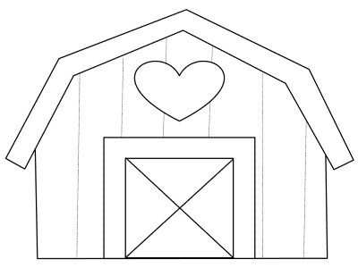 cute barn coloring page