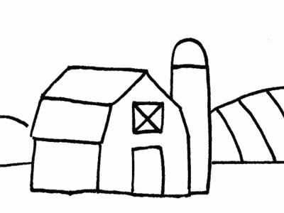 barns and farms coloring pages