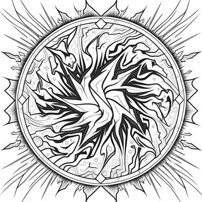 anger mandala coloring page