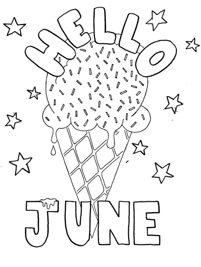 June coloring pages