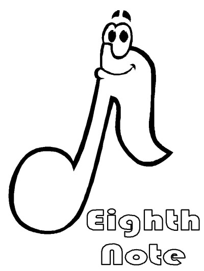 music notes coloring page
