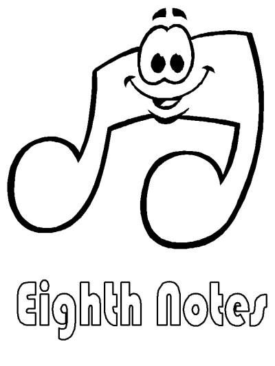 music notes coloring page