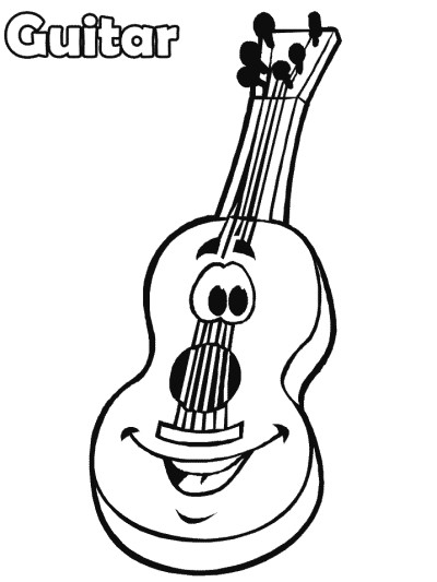 Guitar Coloring Page