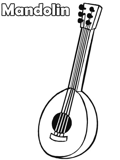 mandolin coloring page