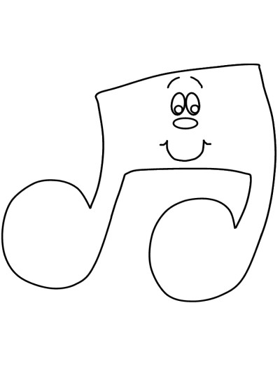 musical notes coloring page