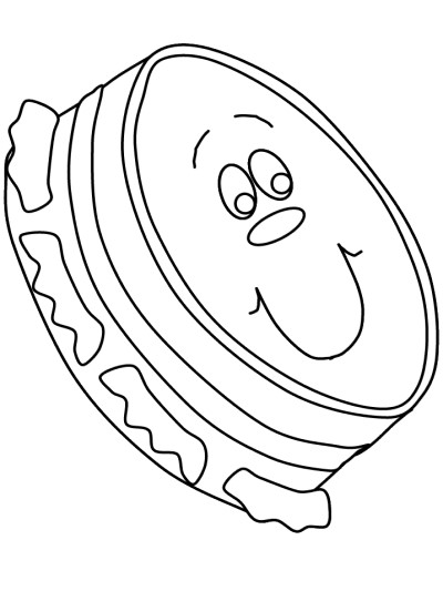 musical instruments - tamborine coloring page