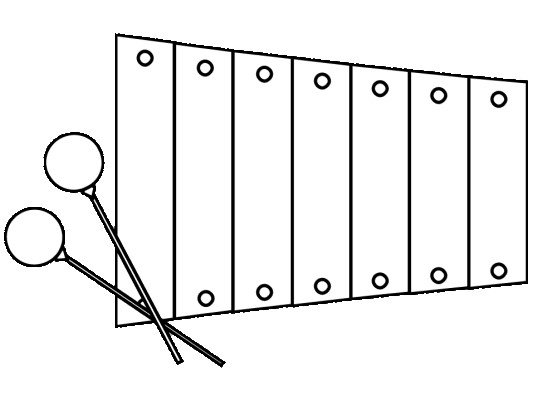 xylophone coloring page