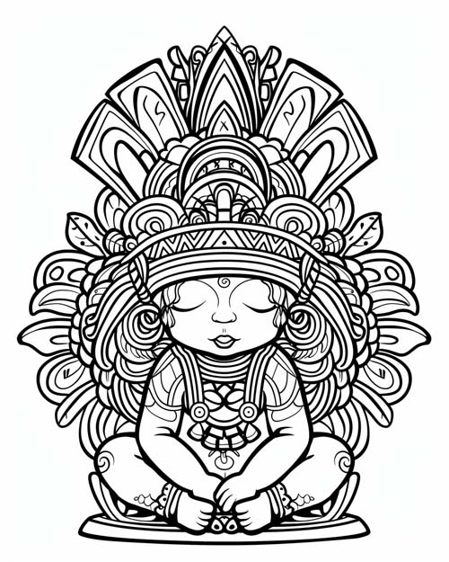 Tlazolteotl coloring page