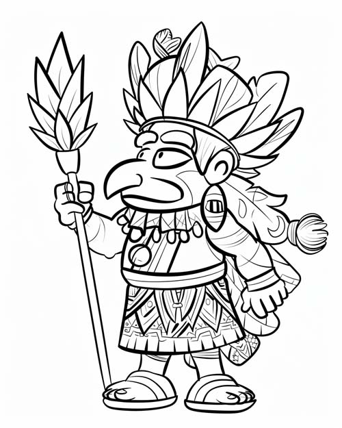 Xipe Totec coloring page