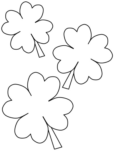 St. Patrick's Day clovers coloring page