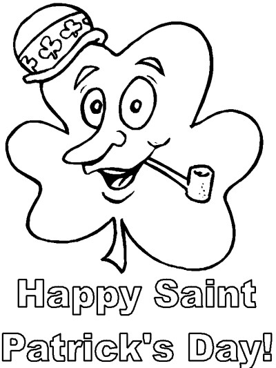 St. Patrick's Day shamrock coloring page