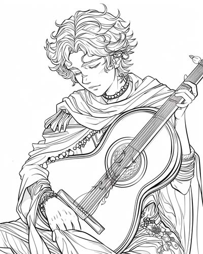 Bard coloring page