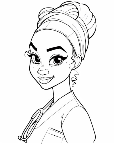 registered nurse coloring page