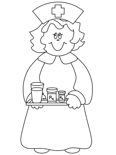 nurse coloring page