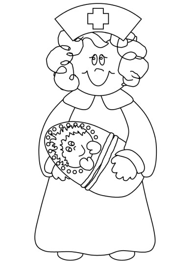 nurse coloring page
