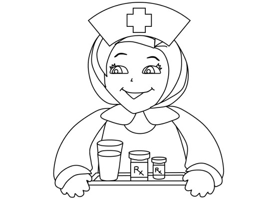 nurse coloring page