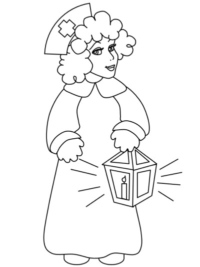 nurse colouring pages