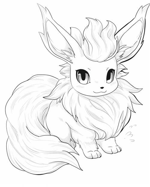 Flareon Coloring Page