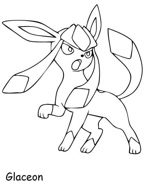 Glaceon Coloring Page