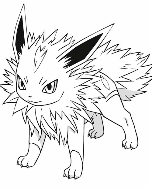 Pokemon Coloring Page of Jolteon