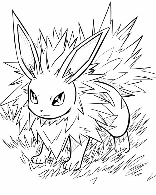 Pokemon Coloring Page of Jolteon