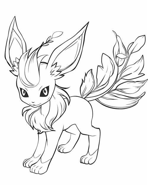 Leafeon Coloring Page