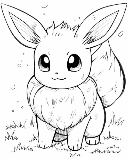 Wild Eevee coloring page