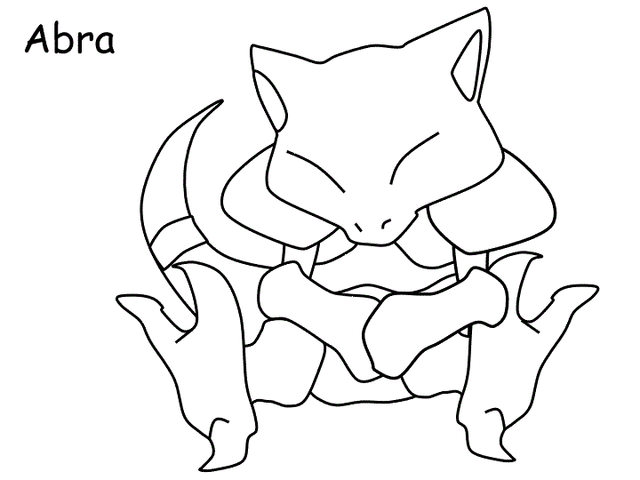 abra coloring page