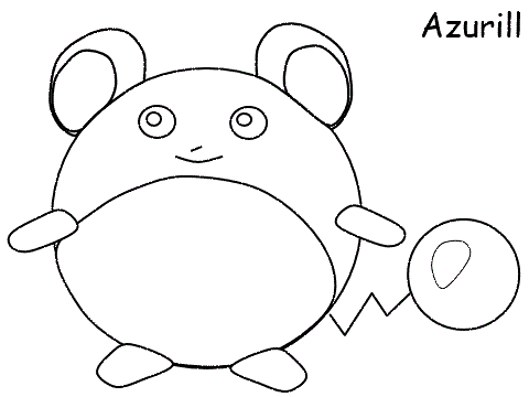 azurill coloring page