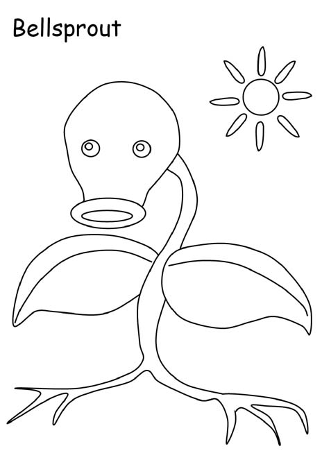 bellsprout coloring page