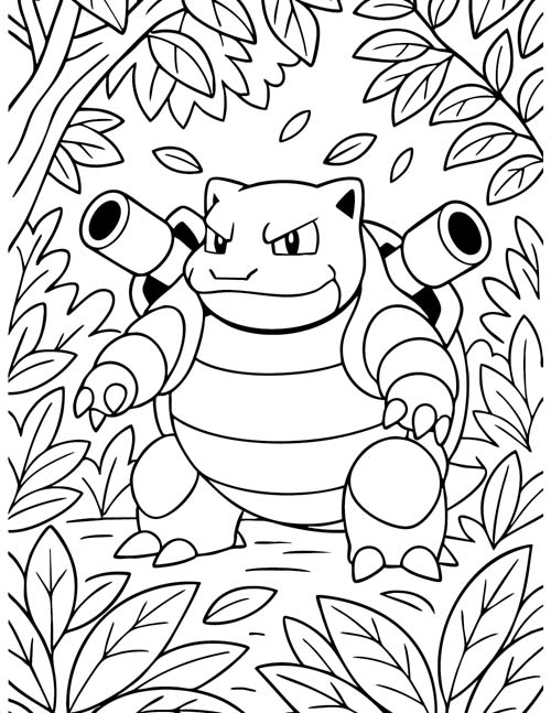 blastoise coloring page