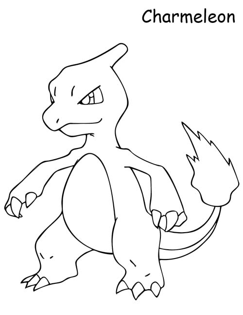 charmeleon coloring page