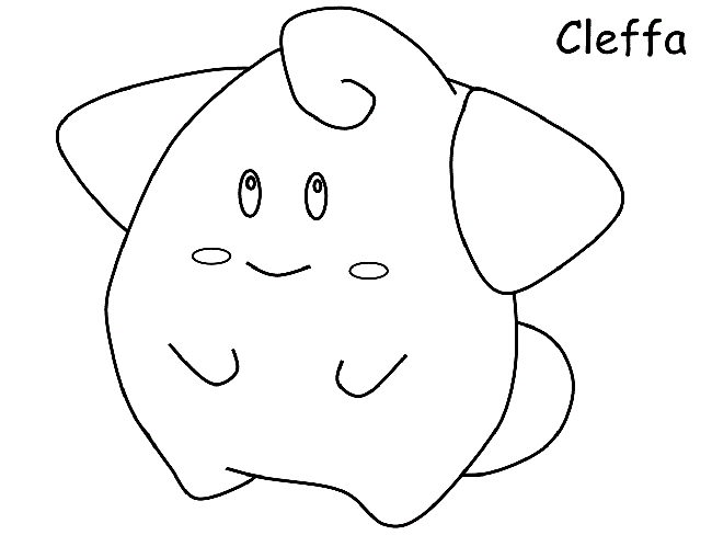 cleffa coloring page
