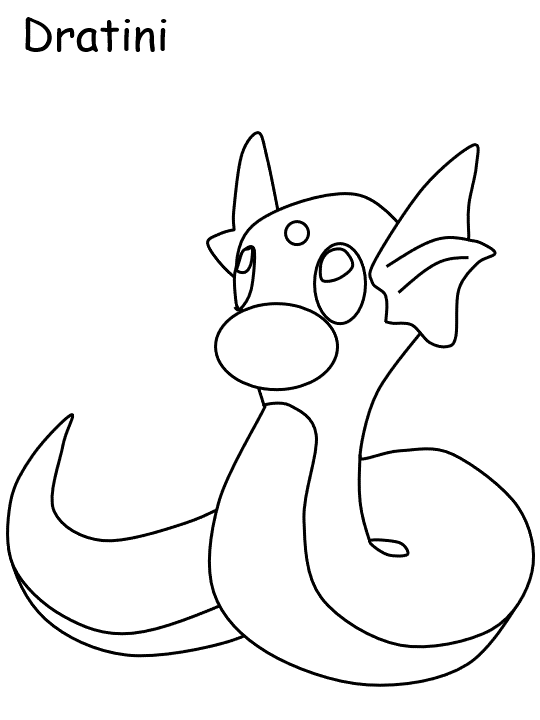 Dratini coloring page