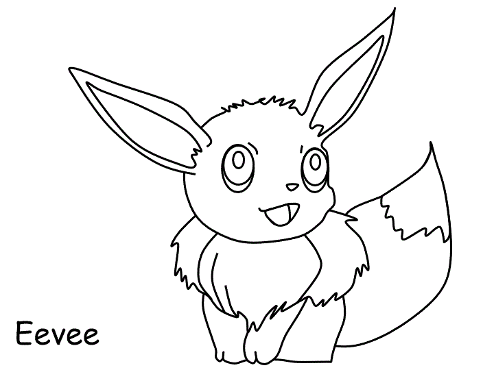 Eevee coloring page