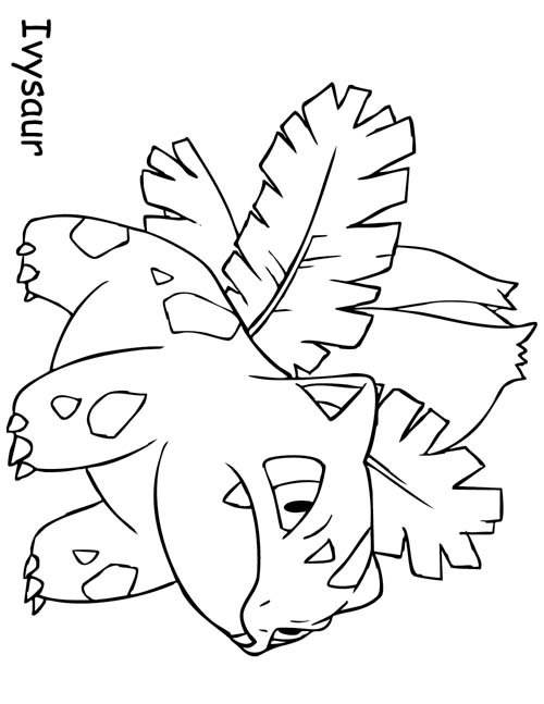 ivysaur coloring page