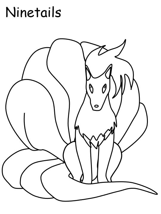 Ninetales coloring page