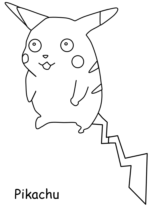 Pikachu coloring page