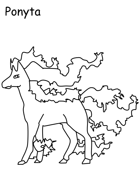 Ponyta coloring page
