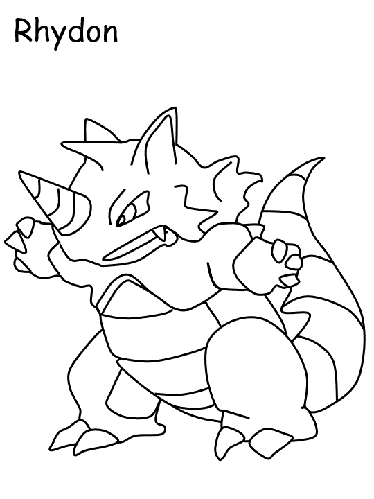 Rhydon coloring page