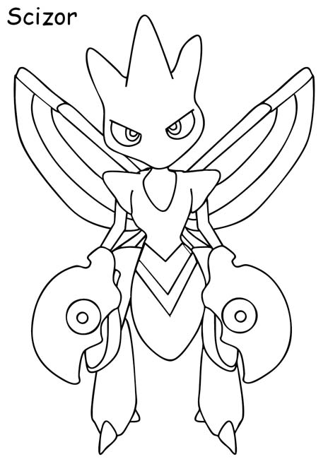 Scizor coloring page