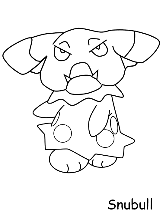 snubull coloring page