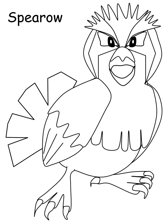 Spearow coloring page