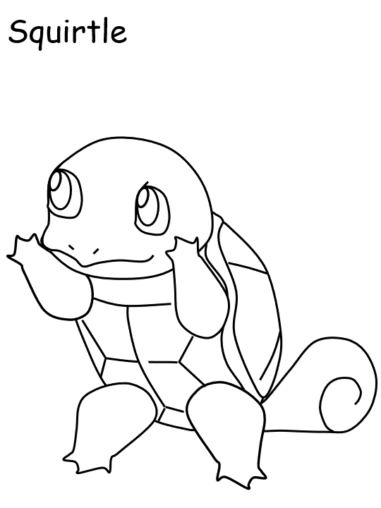 Squirtle coloring page