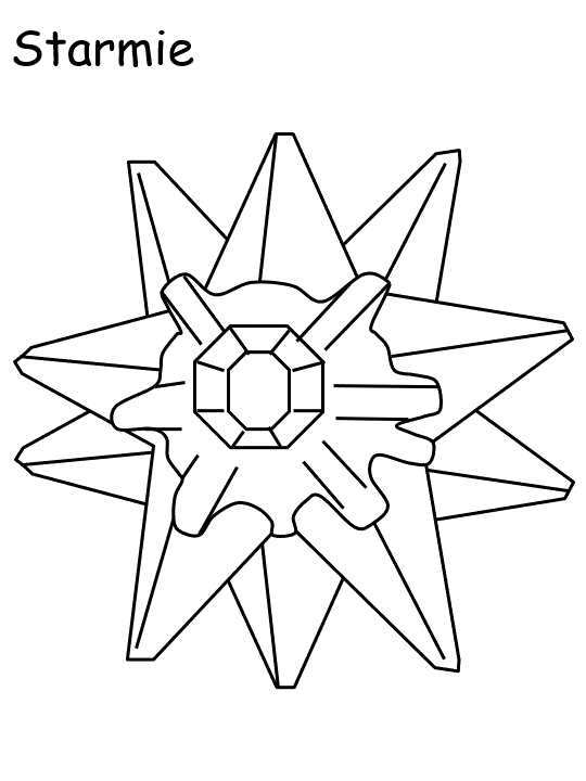 Starmie coloring page