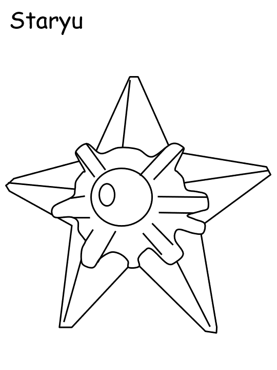Staryu coloring page