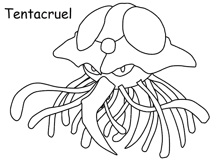 tentacruel coloring page